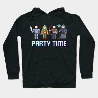 Party Time Class RPG Roleplaying DM 8-Bit Hoodie